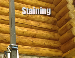  Orrville, Ohio Log Home Staining